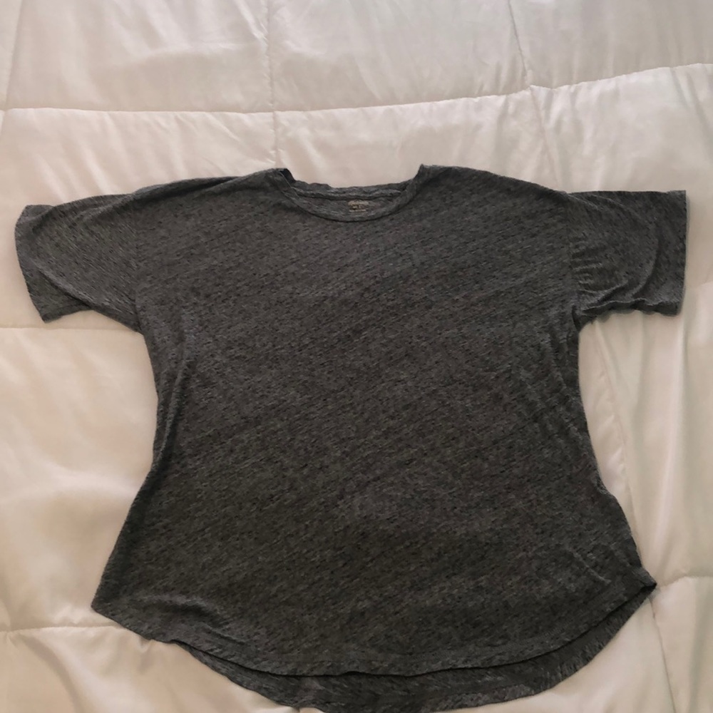 Madewell heather grey T-shirt with high low front - Picture 1 of 7